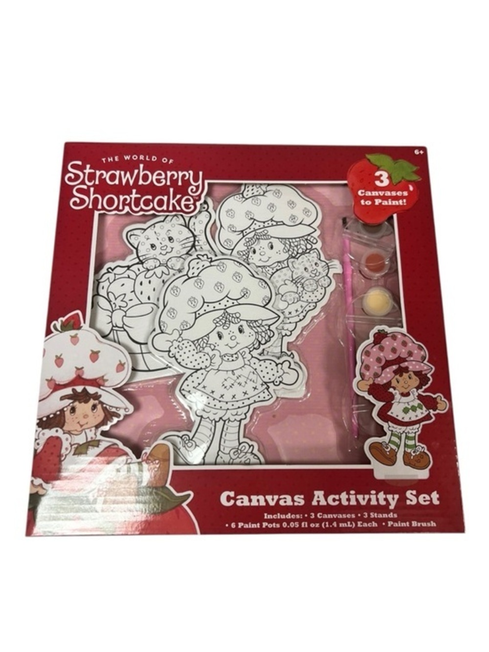 Strawberry Shortcake Canvas Activity Set - Red Pink White
